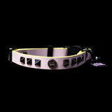 Leather Lilac Studded Cat Collar