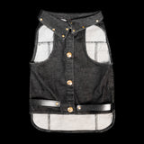 Freak on a Leash x Ashton Michael Leather Strap Denim Dog Vest